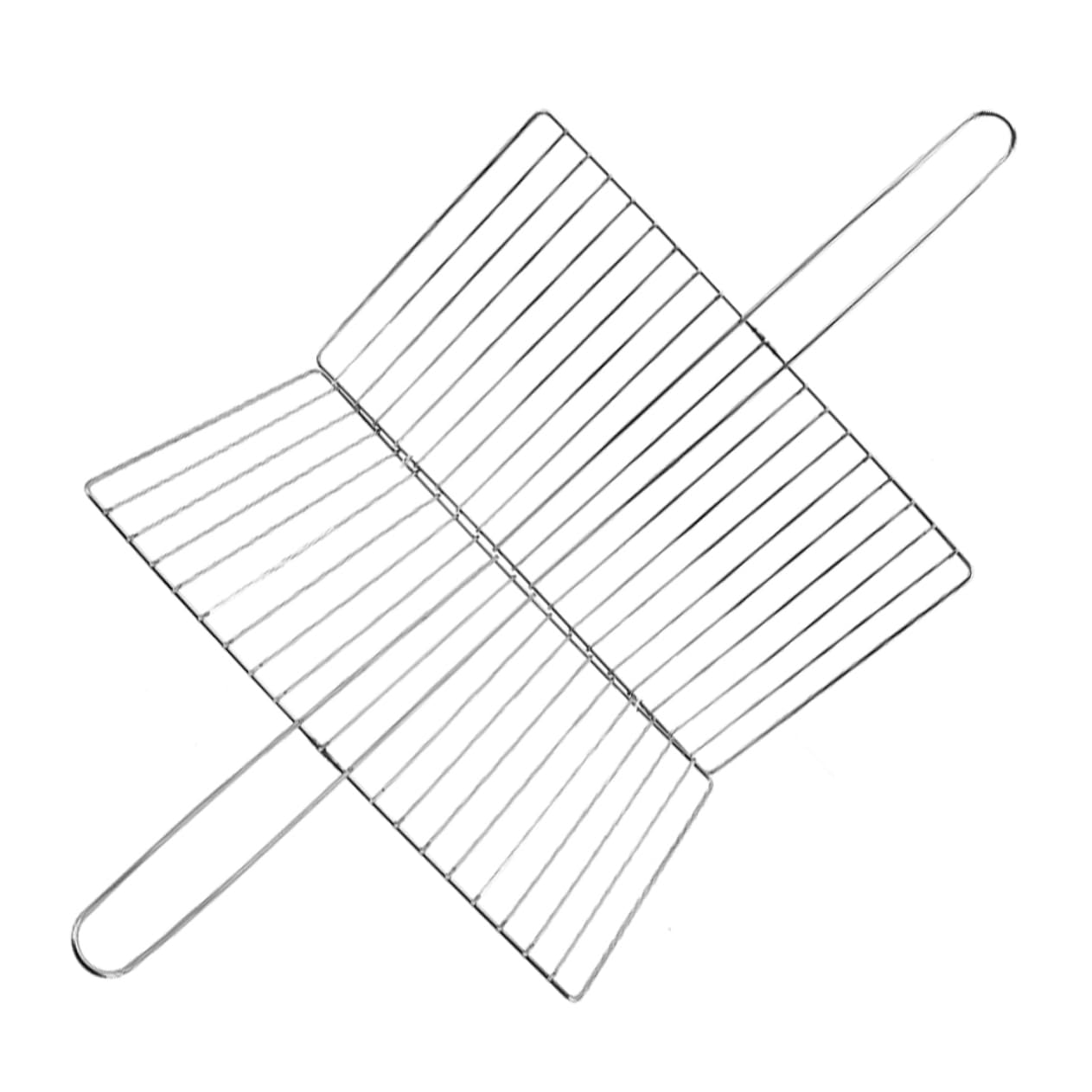 Toyvian Cestello per Grigliare in Acciaio Inox Spesso con Manico Ergonomico, Griglia per Pesce, Carne e Verdure per Barbecue All'aperto, Resistente e Multiuso per Campeggio e Patio