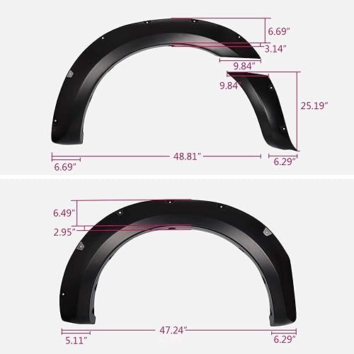 Vista 41 de PIT66 CJ5Z-16268-AB - Extensión de guardabarros compatible con la moldura del arco del paso de rueda delantero izquierdo