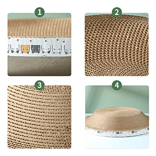 Cartão Para Arranhar Gatos, Cama Para Arranhar Gatos, Almofada Redonda Ondulada Para Arranhar Gatos