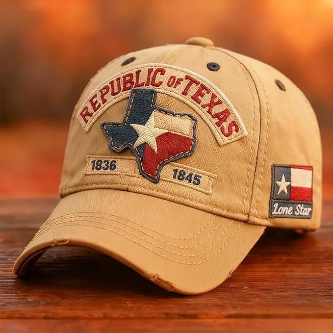 Lone Star Legacy Texas Republic Baseball Cap, Cotton Unisex Retro Style Hat, Adult Size, All Seasons - Image 8