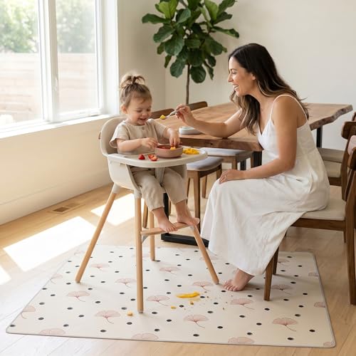 Image of Splat Mat for Under High Chair, Waterproof Washable High Chair Floor Mat