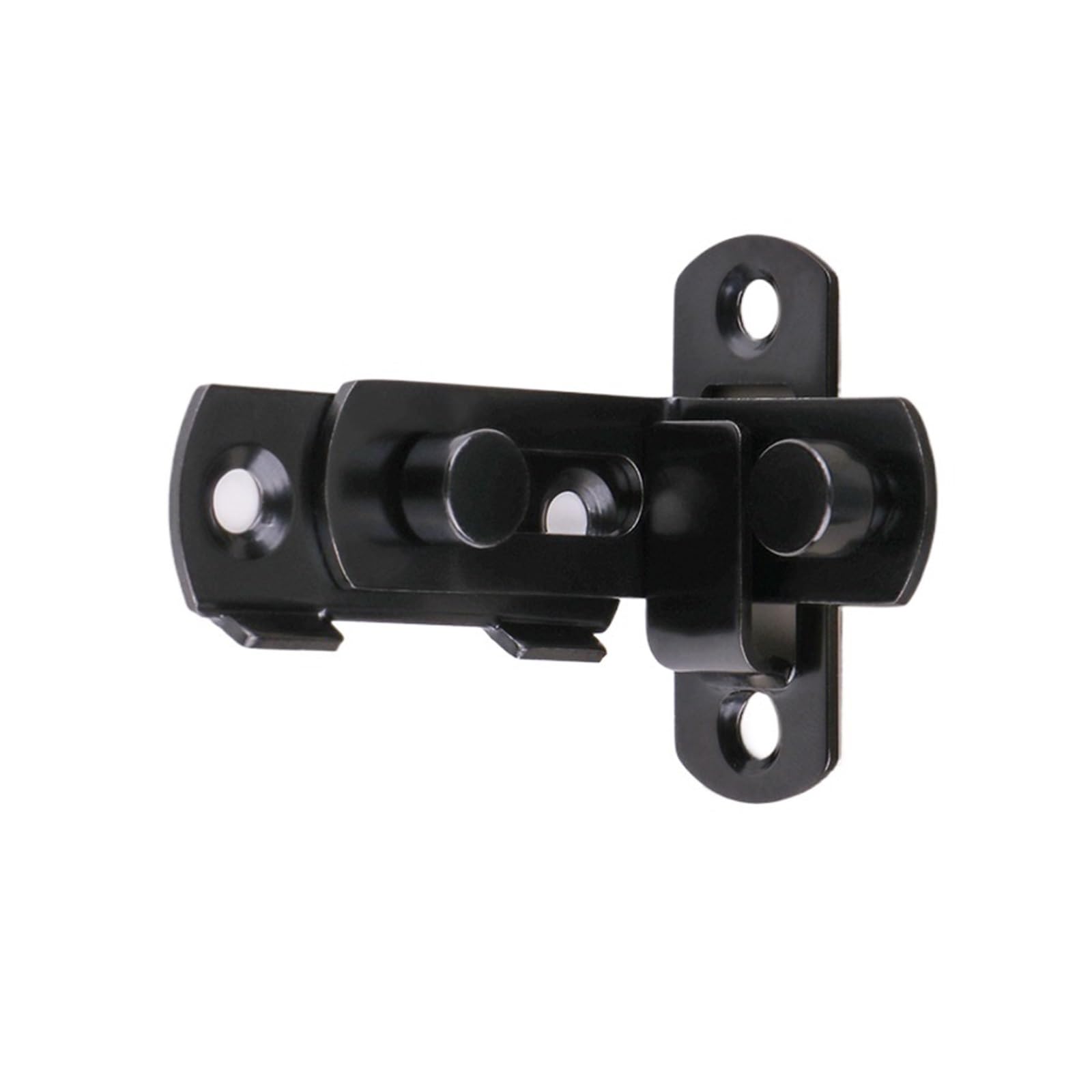 Cerrojo para Puerta, Cerradura de Puerta Pestillo de Puerta corredera Acero Inoxidable Ángulo Recto 90 180 Grados Multicolor(180du-l-black)