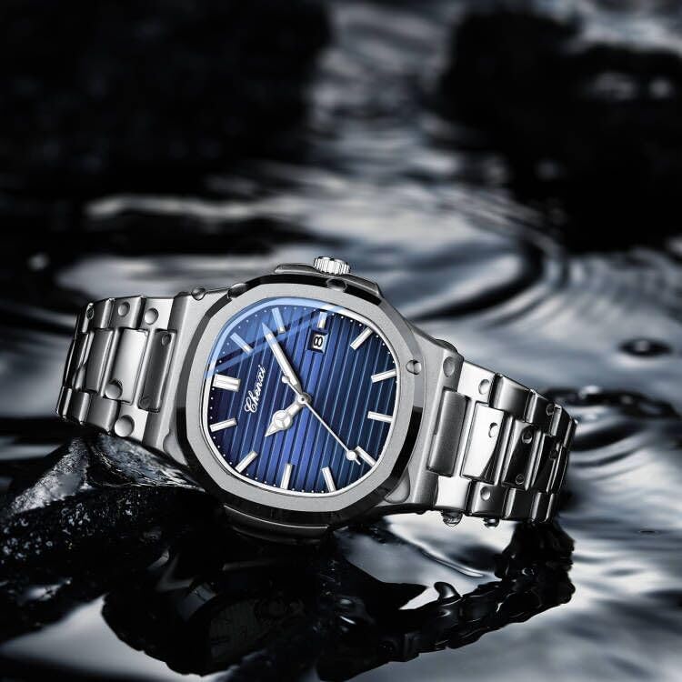 Gosasa Fashion Men's Watches Date Business Watch Stainless Steel Luxury Style Luminous Quartz Waterproof Analog Display Male Wristwatch - Image 4