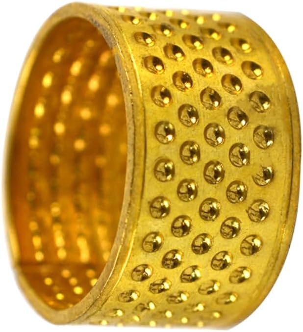 STOBOK 60pcs Thimble Finger Protectors Non- Sewing for Craft Quilting and Hand Sewing Golden Color for Protecting Fingers While