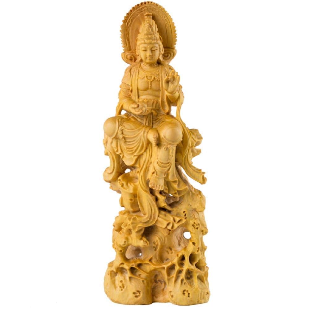 Sculpture de Bouddha en bois massif : idée cadeau de pendaison de crémaillère