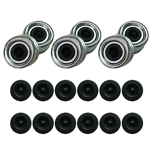 image for Fenaetimo Trailer Axle Grease Cap, 6Pcs Trailer Bearing Dust Cap 2.72
