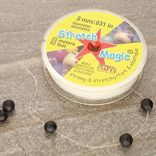 Stretch Magic Bead & Jewelry Cord - Strong & Stretchy, Easy To Knot - Clear Color - 0.8Mm Diameter - 25-Meter (82 Ft) Spool - Elastic String For Making Beaded Jewelry #TOP1