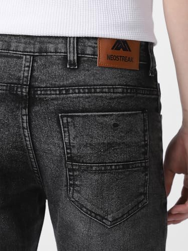 Image of Neostreak Men's Regular Fit Heavy Washed Jeans Stretchable