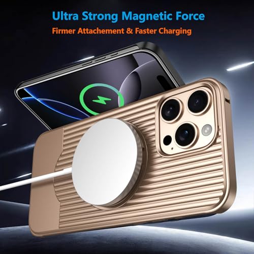 Coque iPhone 15 Pro Max MagSafe support antichoc or désert aluminium - 4