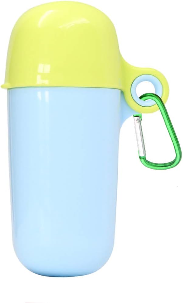 PISSION Dog Treat Storage Container Portable Small Pet Treat Pouch with Hook Walk The Dog Training(Blue)
