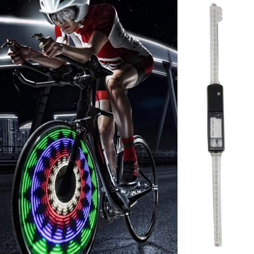 Lumières de roue de vélo avec motifs changeants contre l'obscurité