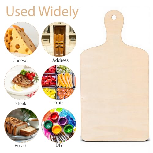 3 tablas de madera para cortar con mango, pack miniatura 4