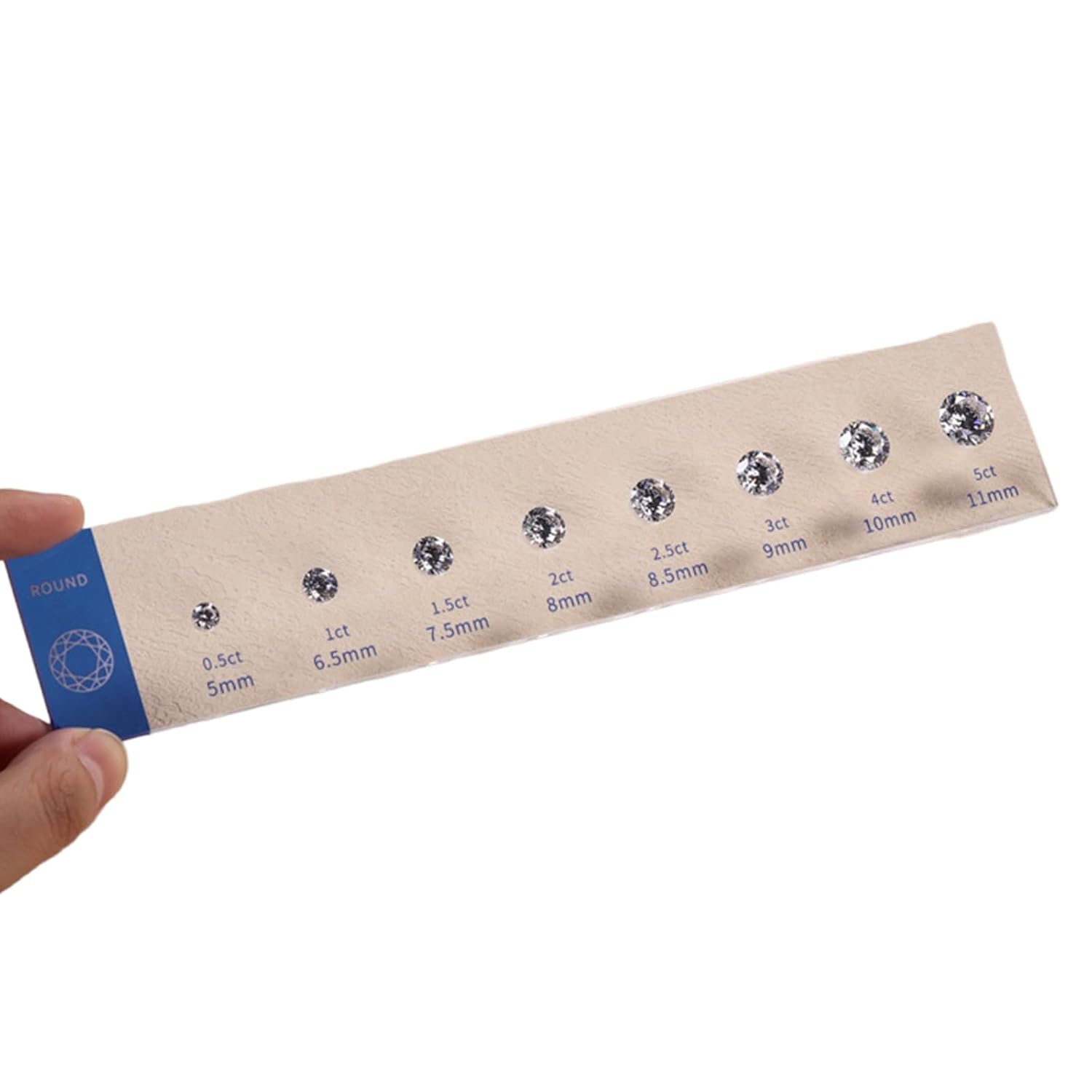 Cubic Zirconia Gemstones Measurement Tool with Caliper for Jewelry Size Matching Zirconia Jewelry Caliper Set