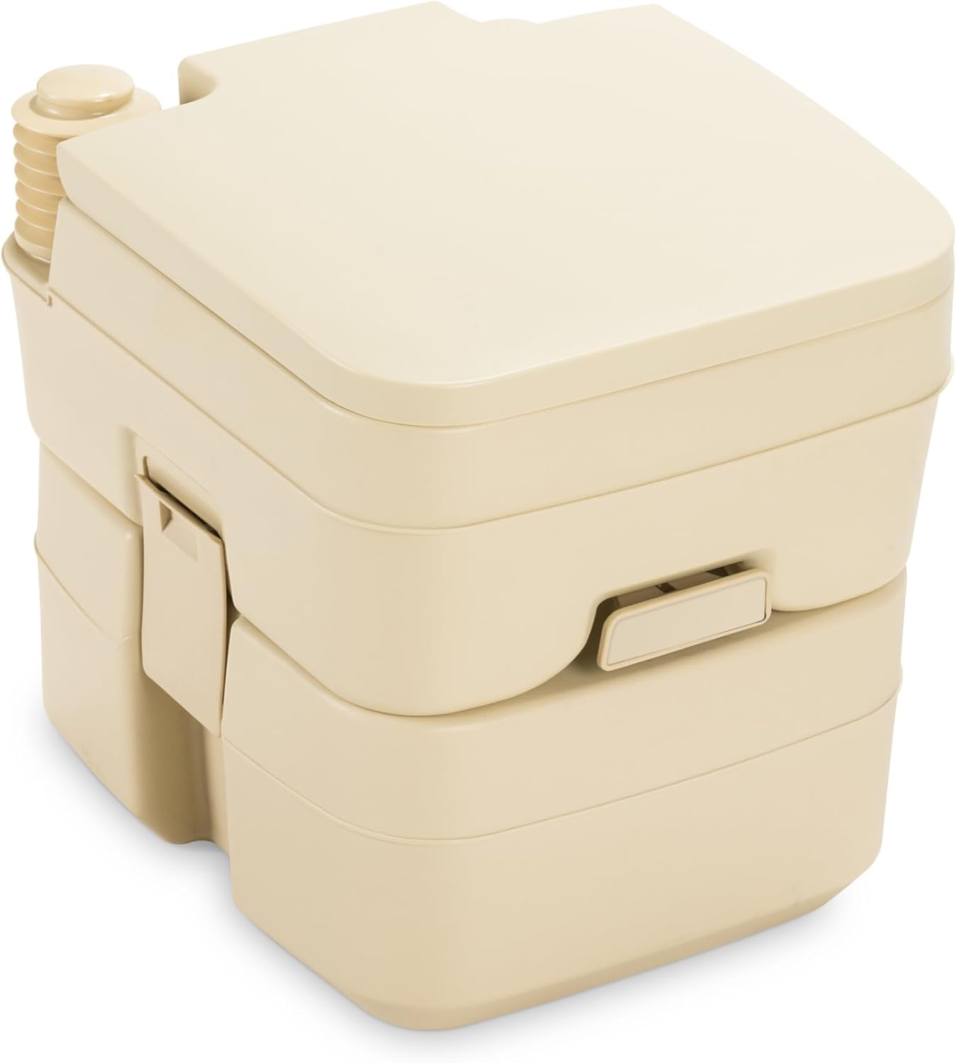 Dometic 301096602 5.0 Gallon Portable Toilet, Parchment