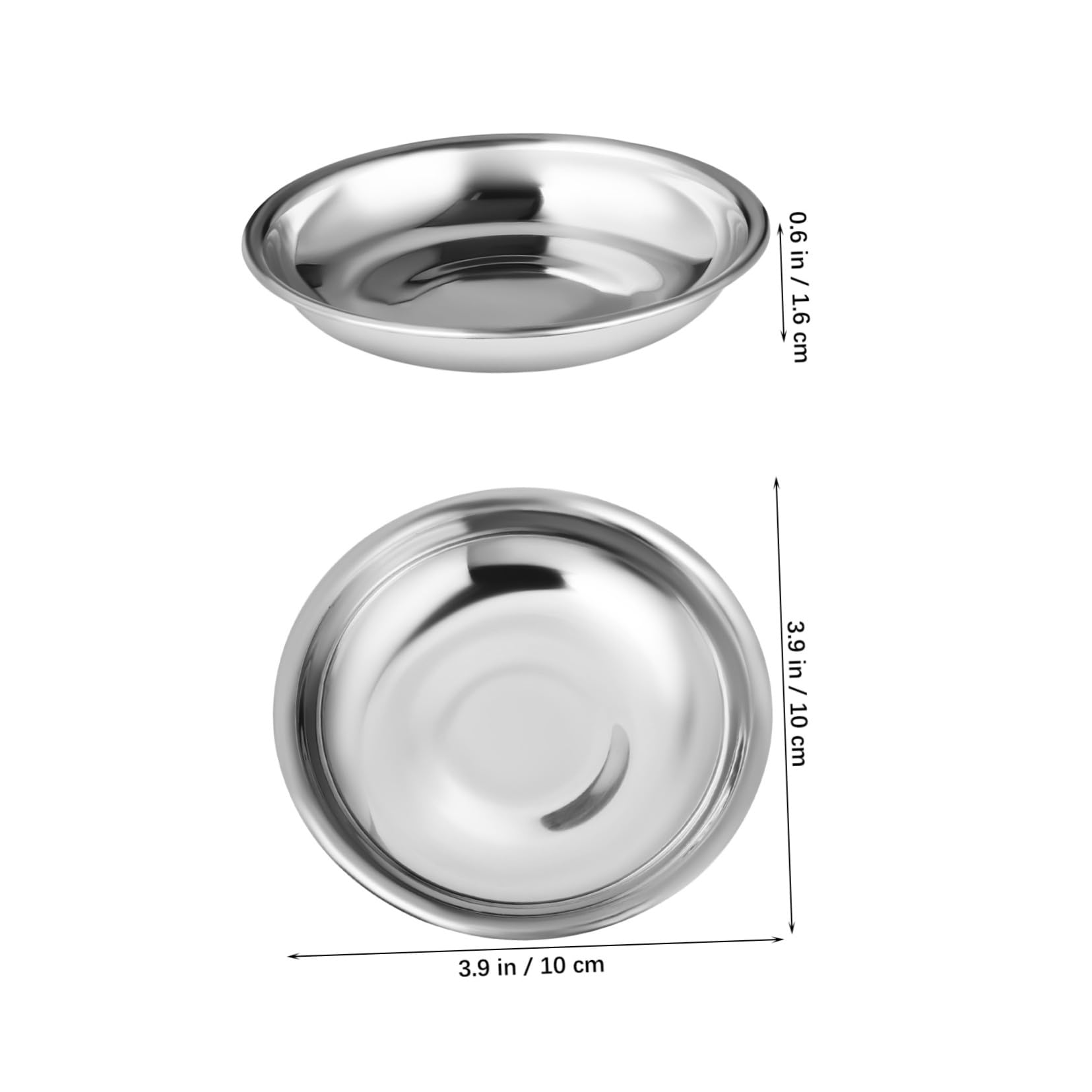 TOYANDONA Runde Kleine Edelstahl Gewürzschalen 10 Stück für Dip und Senf