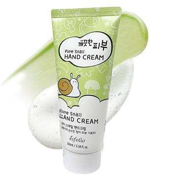 esfolio Pure Skin Snail Hand Cream Deep Moisturizing & Restoring Hand Lotion with Snail Mucin, Hydrating & Nourishing for Dry Skin Non-Greasy, Fast Absorbing 3.38 OZ/100ML