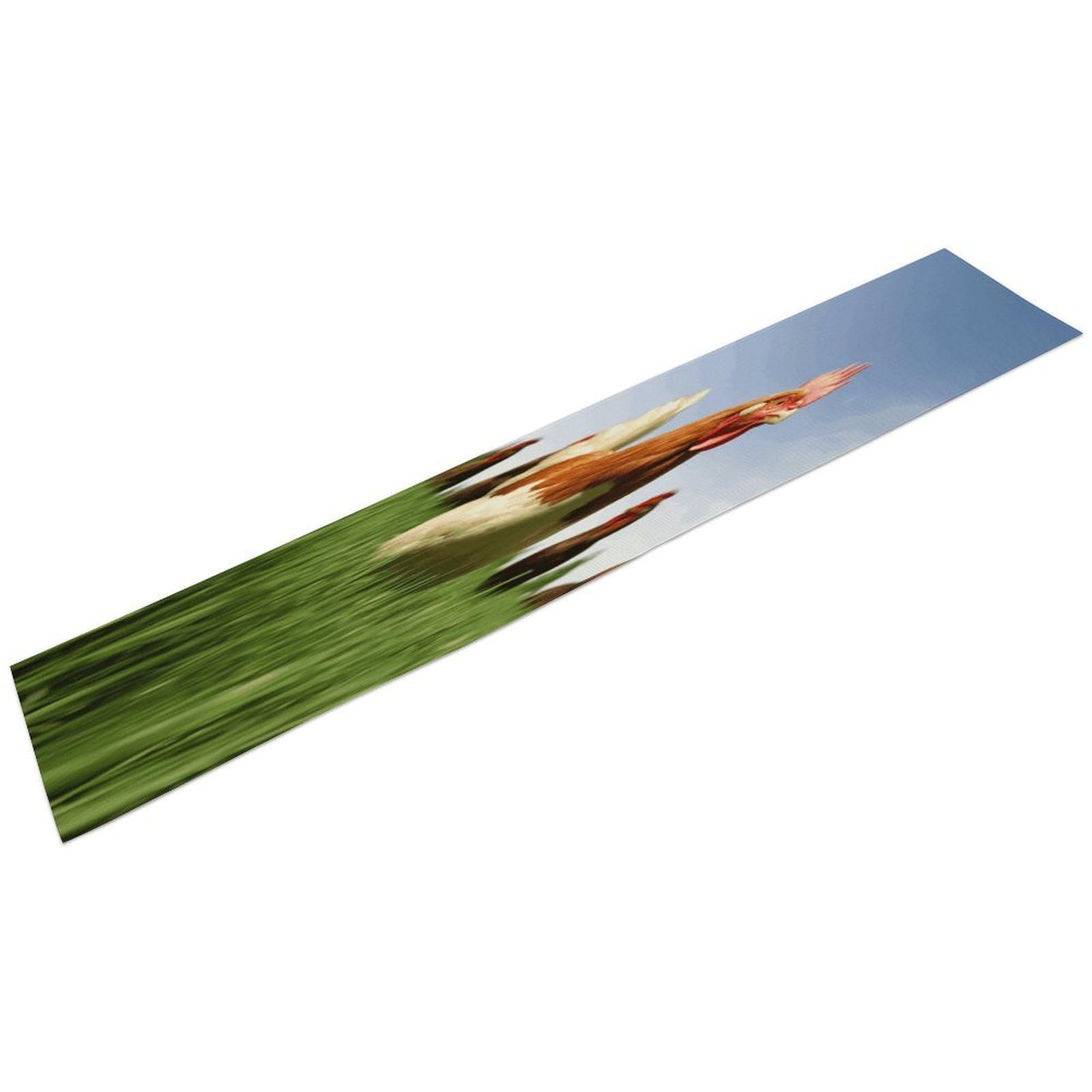 Funny Chicken Grass Table Runner 13" X 72" Exquisite Linen Table Runner Wrinkle Resistant Farmhouse Rustic Table Runners Seasonal Table Decoration for Kitchen Dining Home Party