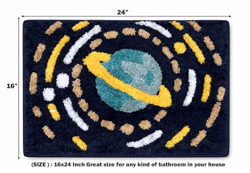 Image of HOMEKART Microfiber Bath Mat 2000 GSM, Super Soft & Absorbent Anti-Skid Bathroom Floor Mat, Quick Dry Door Mat for Bathroom, Bedroom & Kitchen (40x60 cm, Navy Blue) Pack of 1
