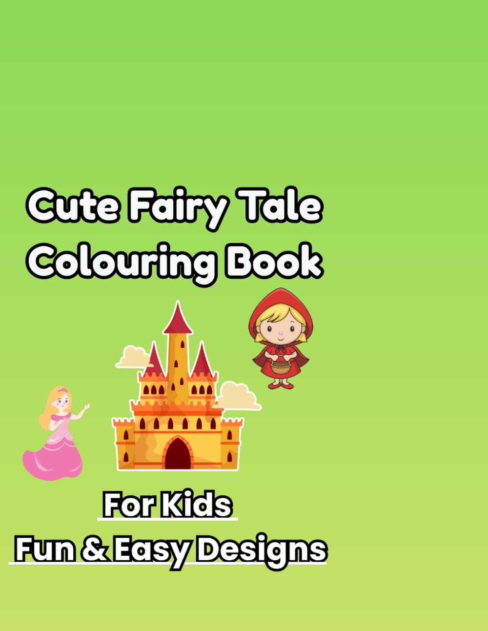 Cute fairy tale colouring book