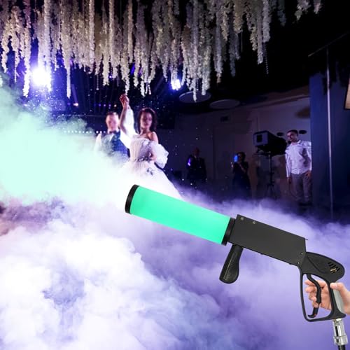 Máquina de humo portátil de mano con luces LED RGB para bares, bodas y discotecas, distancia de pulverización 26.25 a 32.8 pies miniatura 3