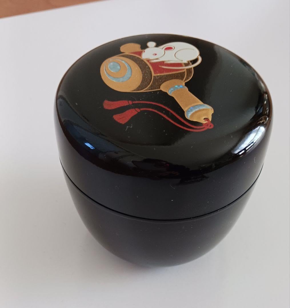 茶道具　お茶入れ 茶道具 茶入（ちゃいれ） 茶入 瀬戸釉 肩衝茶入 仕覆：地文尽