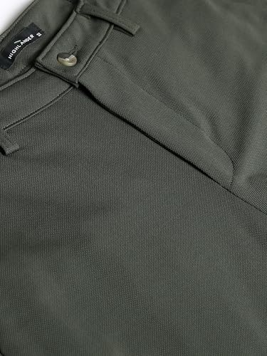 Image of Highlander Men's Slim Fit Formal Trousers | Ankle Length | Smart Chinos for Men | Comfortable Fabric for Daily Work & Formal Occasions