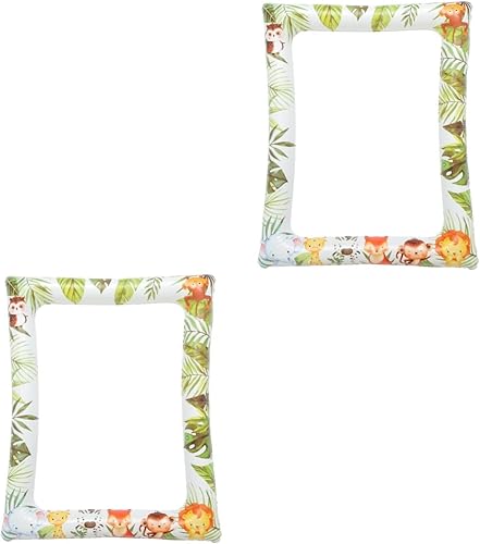 SAFIGLE 2pcs Animal Inflatable Photo Frame Baby Photo Props Baby Animals Jungle Decorations Jungle Photo Booth Props Inflatable Picture Frame Selfie