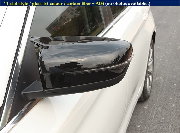Gloss Black Snap-On Mirror Cover Caps For BMW G20 G21 G22 G30 G31 G11 G14 G15 – 2-Piece Set