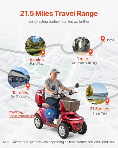 VEVOR Heavy Duty 4-Wheel Scooter