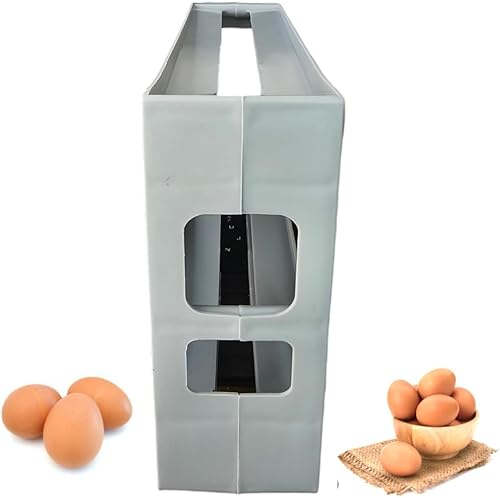 Miniatura 5 de K&KLACOSTA Bandeja de huevos de 4 niveles, dispensador automático de huevos para almacenar organizar, distribuir y enrollar huevos en el