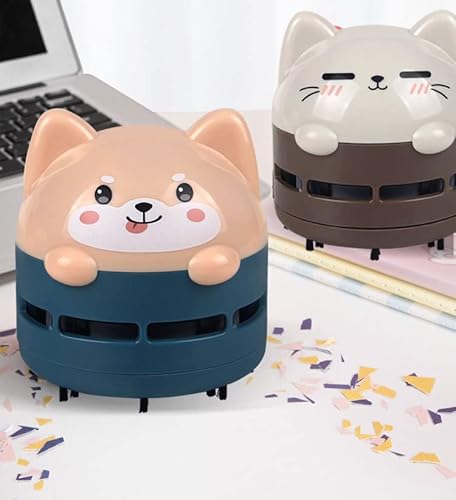 Ggomi Mini aspirador de pó de mesa portátil, limpador de pó recarregável USB de mesa criativa para c