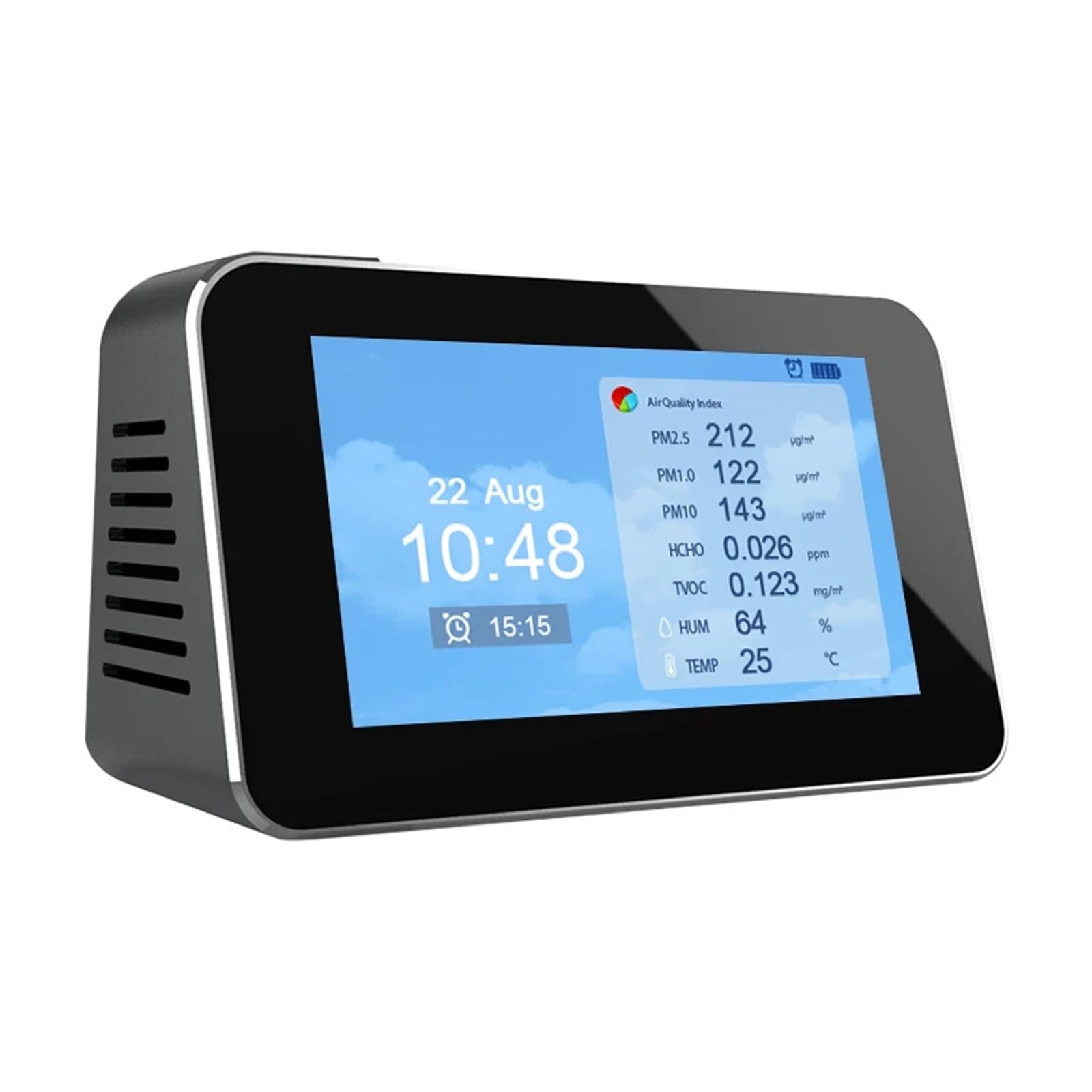 Slzjwlppa One Color Air Monitor Pm2.5 Tester Accurate Measuring Data Formaldehyde Detector Air Pollution Sensor Quick Detection