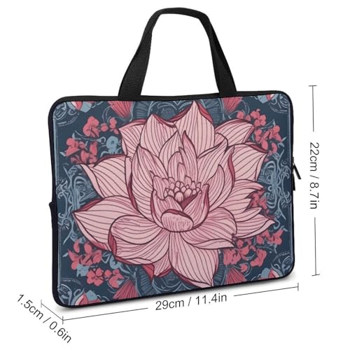 Bolso Bandolera para Laptop con Estampado Floral Durazno miniatura 3
