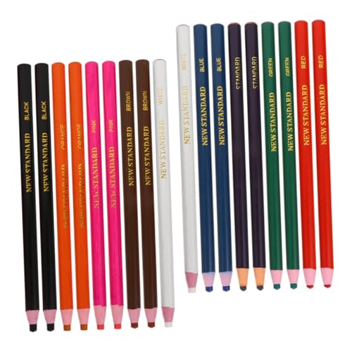 FUNNETOYU 20個 色入り剥がせるワックスクレヨンペンシル 衣料品 革 木材 ガラス対応ポータブルマーキングツール 手芸 裁縫 キルト用