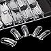 ECBASKET 100PCS Dual Nail Forms Acrylic Nail System Forms Full Cover Polygel Uv Gel Nail tips Clear Fake Nail Molds 10 Size With Scale