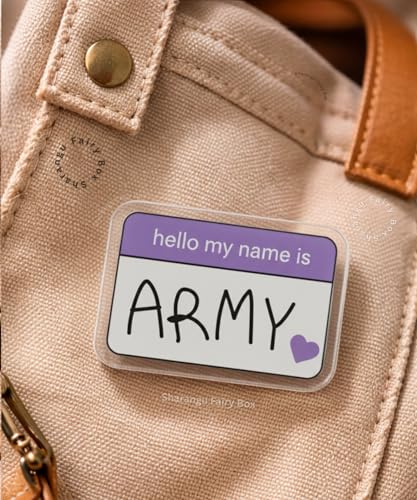 Image of Acrylic Army Bomb Keychain with White Tag | Purple Army Key Holder |Kpop Lightstick