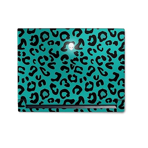 Image of MightySkins Skin Compatible with Alienware M18 R1 (2023) Full Wrap Kit - Teal Leopard | Protective, Durable, and Unique Vinyl Decal wrap Cover | Easy to Apply & Change Styles | Made in The USA