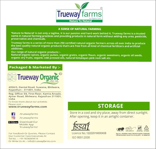 Image of Trueway farms Organic Black Wheat (Kala Gehu) 5 kg | Unpolished Whole Grain | High Fiber & Protein | Low GI | Antioxidant Rich | Diabetic Friendly | Gluten-Free Superfood | Farm Fresh & Natural