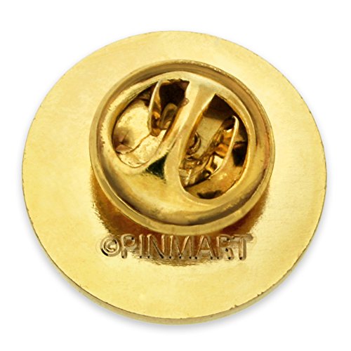 Image of PinMart Gold Color Plated Excellence in Service Year Award Lapel Pin - Metal Enamel Workplace Reward Pin w /Rhinestone - 1-60 Years Pins for Long Standing Employees