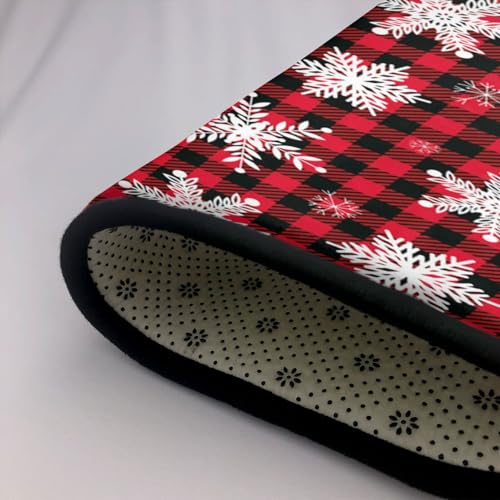 Tapis de chambre haut de gamme doux à motif flocon de neige