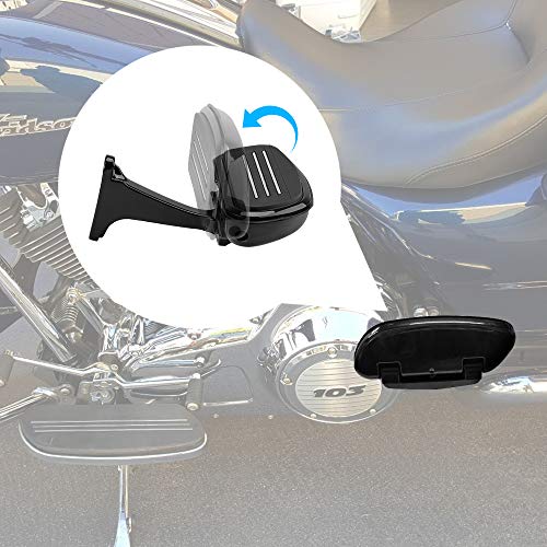 Issyauto Passenger Floorboards With Mount Bracket Kits For Road Glide Street Glide Road King Electra Glide 1993-2023 Black Footboards #TOP3