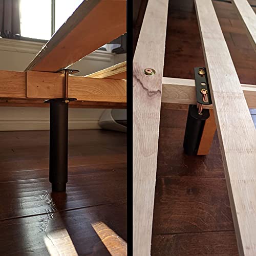 Iuhome 2Pcs Adjustable Height Support Leg For Bed Frame, Steel Bed Frame Or Wooden Bed Center Slat Support Leg, Legs Replacement Center Support Legs For Bed Frame Wooden Slats (5.1Inch-9.6Inch) #TOP6