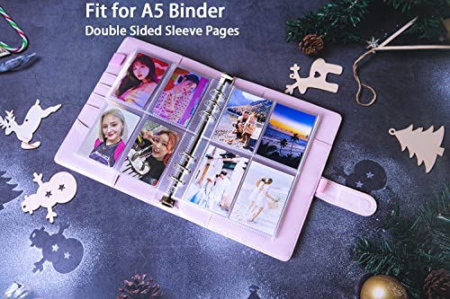 40 Pack 320 Pockets 2.5X3.5 Inch Trading Card Sleeve Pages For Game Cards, Photocard- Double-Sided 4 Pocket Page Protector,Ultra-Clear Kpop Photocard Sheets For A5 6 Ring Binder #TOP1