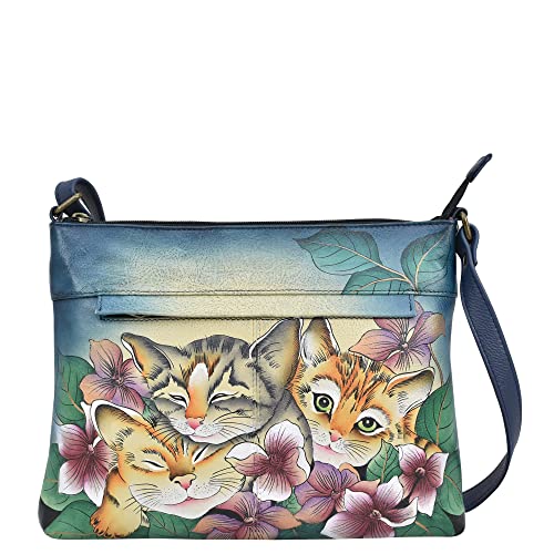 Image of Anna by Anuschka Women's Genuine Leather Medium Crossbody with External Zipper Pocket