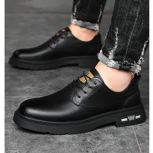 Men's Oxford Casual Business Leather Shoes Lace-Up Cowhide Dress Shoes4