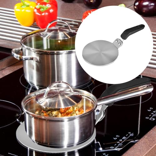 Difusor de calor para estufa con mango extraíble de acero inoxidable para cocina 4