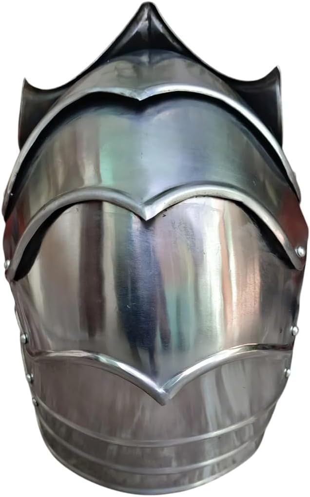 ARTIZANSTORE Medieval Knight Helmet: 18g Mild Steel, LARP Cosplay Costume