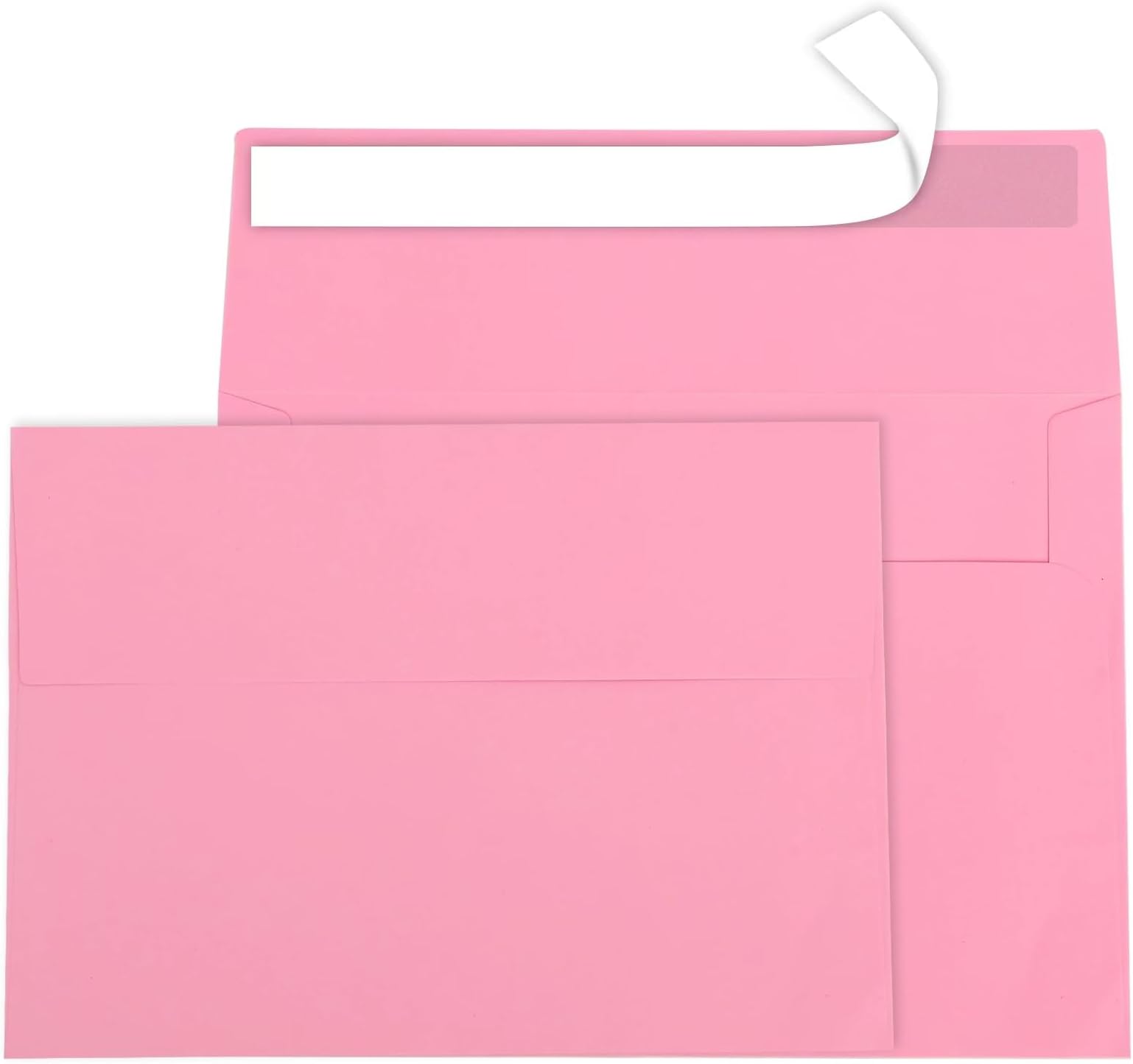 A7 Pink Envelopes, 50 Packs 5x7 Self Seal for Invitations, Greeting Cards, Mailings, Printable Invite, Wedding, Party, Photos, Postcards, Standard Letter Size 5" x 7"