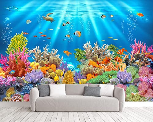 Papier Peint 3D Intissé Moderne Corail pour Transformer une Décoration Murale - 2