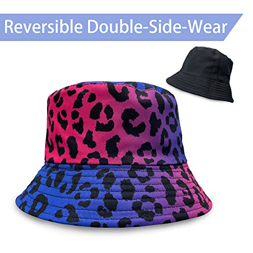2Pcs Floral Butterfly Print Bucket Hat For Men Women, Reversible Double-Side-Wear Sun Hats For Couples, Summer Travel Beach Caps #TOP4